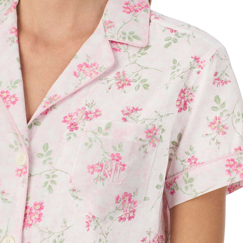 Lauren Ralph Lauren Cotton Lawn S/S Notch Collar Pajama Set image number 5